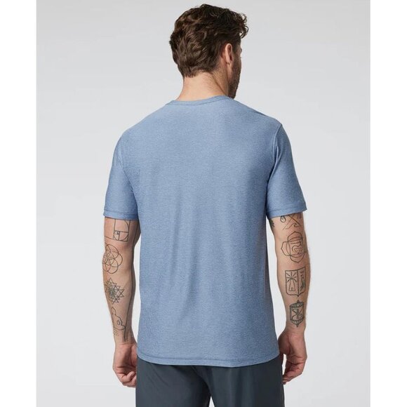 VUORI Men's Strato Tech Tee Size M In Chambray Heather - Picture 2 of 7